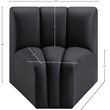 Meridian Furniture Arc Black Vegan Leather Curved Corner