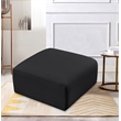 Meridian Furniture Arc Black Vegan Leather Ottoman