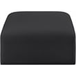 Meridian Furniture Arc Black Vegan Leather Ottoman
