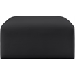 Meridian Furniture Arc Black Vegan Leather Ottoman