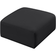 Meridian Furniture Arc Black Vegan Leather Ottoman