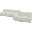 Meridian Furniture Arc Cream Vegan Leather Modular Sectional