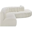 Meridian Furniture Arc Cream Vegan Leather Modular Sectional