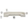 Meridian Furniture Arc Cream Vegan Leather Modular Sectional