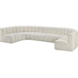 Meridian Furniture Arc Cream Vegan Leather Modular Sectional