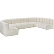 Meridian Furniture Arc Cream Vegan Leather Modular Sectional