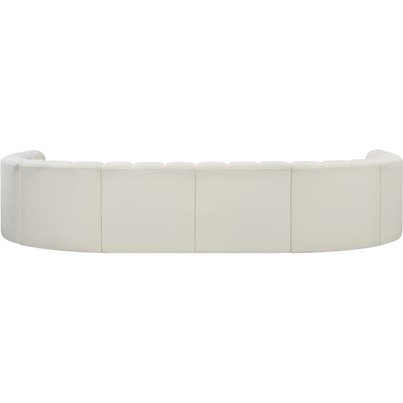 Meridian Furniture Arc Cream Vegan Leather Modular Sectional
