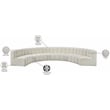 Meridian Furniture Arc Cream Vegan Leather Modular Sectional