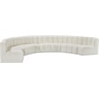 Meridian Furniture Arc Cream Vegan Leather Modular Sectional