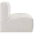 Meridian Furniture Arc Cream Vegan Leather Straight Chair