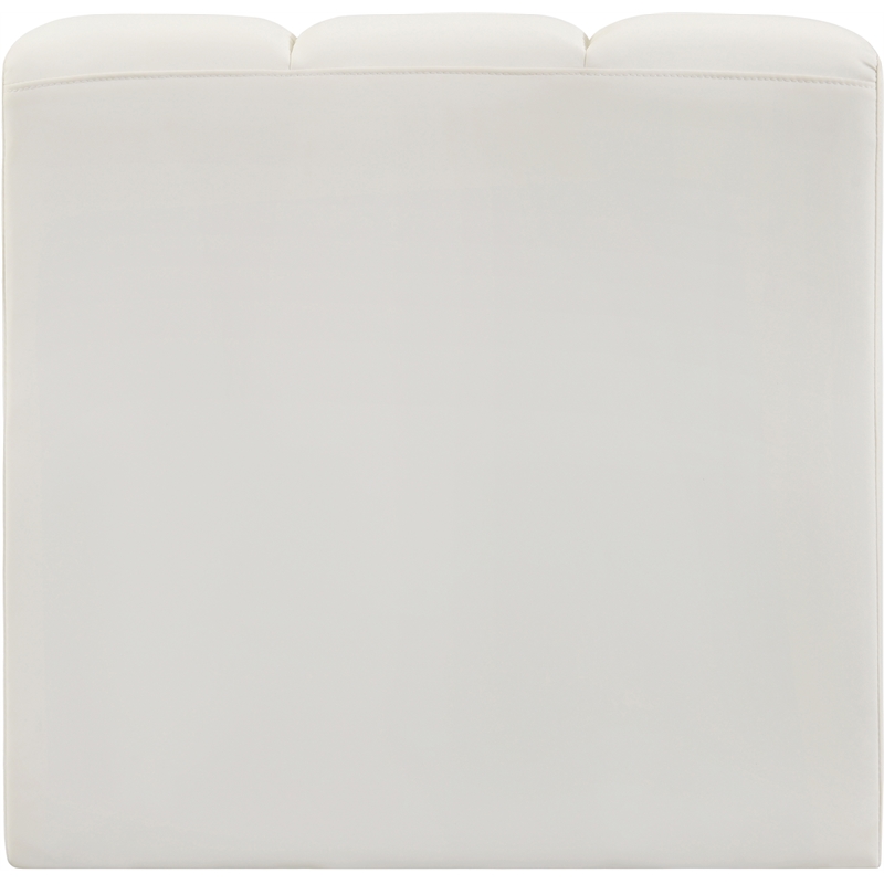 Meridian Furniture Arc Cream Vegan Leather Straight Chair