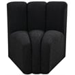Meridian Furniture Arc Black Boucle Fabric Curved Corner