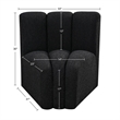 Meridian Furniture Arc Black Boucle Fabric Curved Corner
