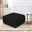 Meridian Furniture Arc Black Boucle Fabric Ottoman