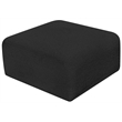 Meridian Furniture Arc Black Boucle Fabric Ottoman