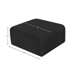Meridian Furniture Arc Black Boucle Fabric Ottoman