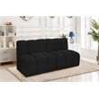 Meridian Furniture Arc Black Boucle Fabric Modular Sectional