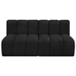 Meridian Furniture Arc Black Boucle Fabric Modular Sectional