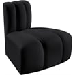 Meridian Furniture Arc Black Vegan Leather Reverse Corner
