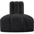 Meridian Furniture Arc Black Vegan Leather Reverse Corner