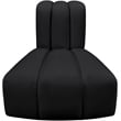 Meridian Furniture Arc Black Vegan Leather Reverse Corner