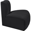 Meridian Furniture Arc Black Vegan Leather Reverse Corner