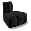 Meridian Furniture Arc Black Vegan Leather Reverse Corner
