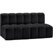 Meridian Furniture Arc Black Vegan Leather Modular Sectional