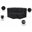 Meridian Furniture Arc Black Vegan Leather Modular Sectional