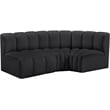 Meridian Furniture Arc Black Vegan Leather Modular Sectional