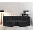 Meridian Furniture Arc Black Vegan Leather Modular Sectional