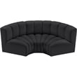 Meridian Furniture Arc Black Vegan Leather Modular Sectional