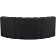 Meridian Furniture Arc Black Vegan Leather Modular Sectional