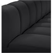 Meridian Furniture Arc Black Vegan Leather Modular Sectional