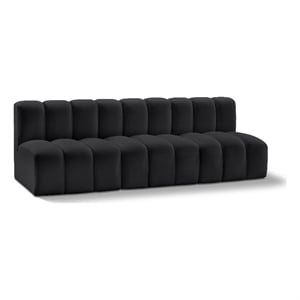 Meridian Furniture Arc Black Vegan Leather Modular Sectional