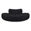 Meridian Furniture Arc Black Vegan Leather Modular Sectional