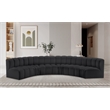 Meridian Furniture Arc Black Vegan Leather Modular Sectional