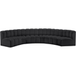 Meridian Furniture Arc Black Vegan Leather Modular Sectional