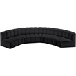 Meridian Furniture Arc Black Vegan Leather Modular Sectional