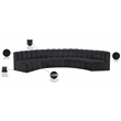 Meridian Furniture Arc Black Vegan Leather Modular Sectional