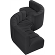Meridian Furniture Arc Black Vegan Leather Modular Sectional