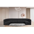 Meridian Furniture Arc Black Vegan Leather Modular Sectional