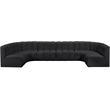 Meridian Furniture Arc Black Vegan Leather Modular Sectional