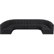 Meridian Furniture Arc Black Vegan Leather Modular Sectional