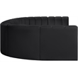 Meridian Furniture Arc Black Vegan Leather Modular Sectional