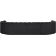 Meridian Furniture Arc Black Vegan Leather Modular Sectional