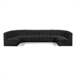 Meridian Furniture Arc Black Vegan Leather Modular Sectional