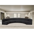 Meridian Furniture Arc Black Vegan Leather Modular Sectional