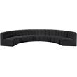 Meridian Furniture Arc Black Vegan Leather Modular Sectional