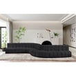 Meridian Furniture Arc Black Vegan Leather Modular Sectional